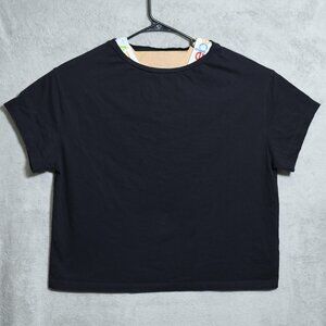 AllSaints Shirt Womens Medium Lydia Tee Crewneck Short Sleeve Made in Portugal